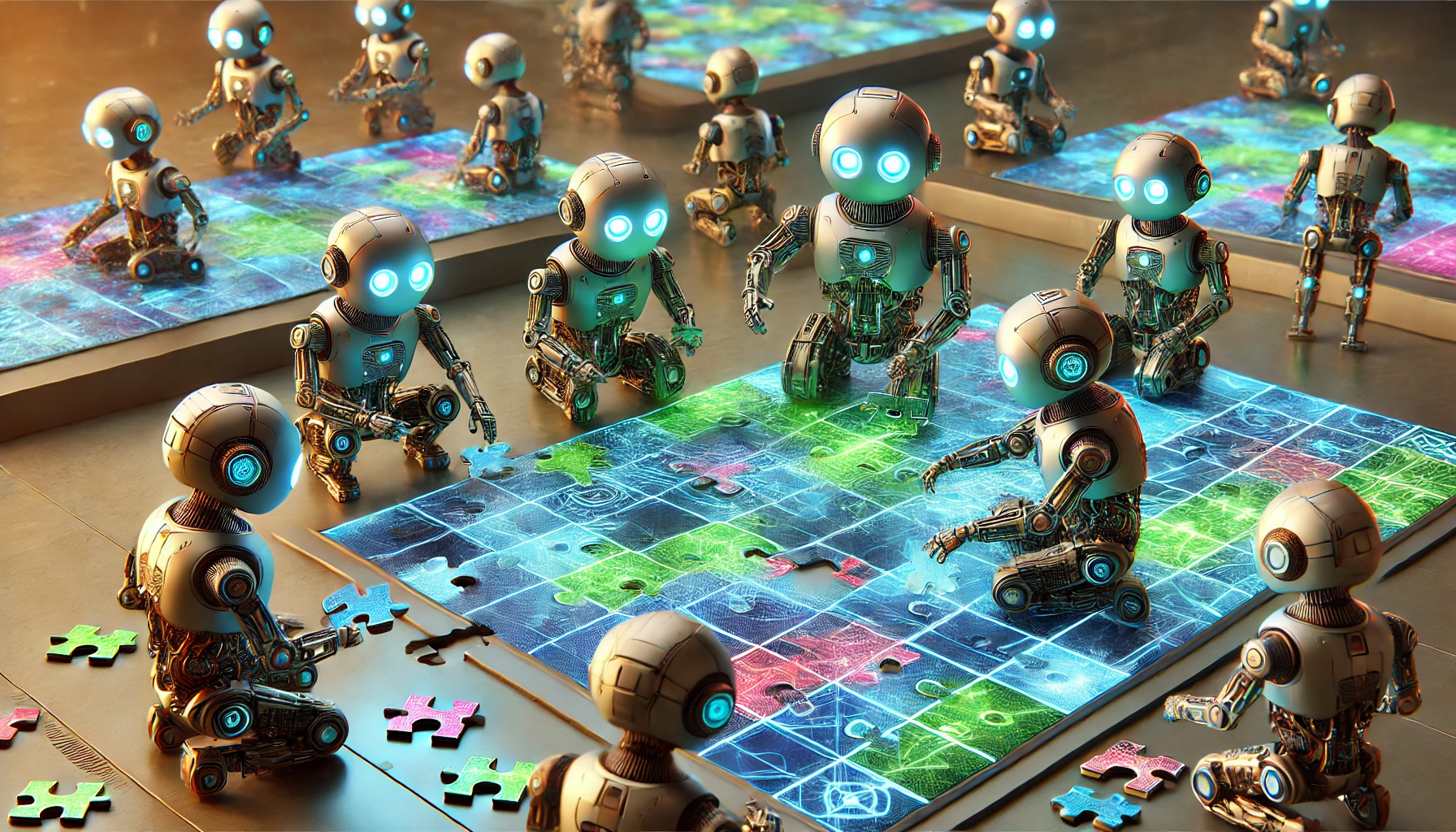 AI Agents Assemble Puzzle Together
